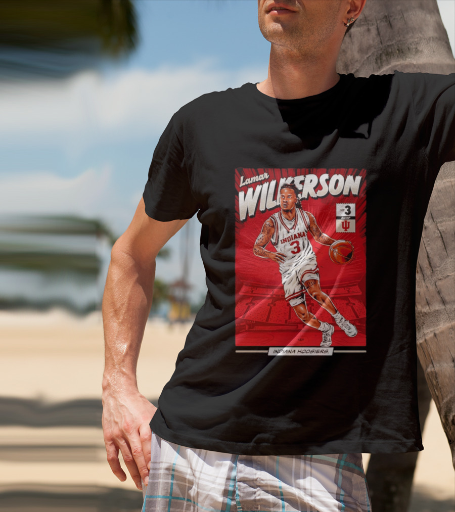 Lamar Wilkerson Indiana Hoosiers Basketball No 3 Comic T-Shirt