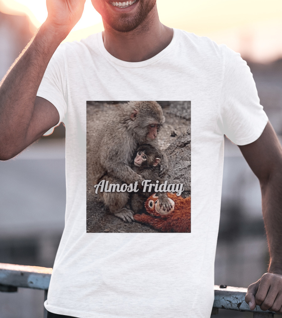 Almost Friday Punch The Monkey Hug Bodyguard T-Shirt