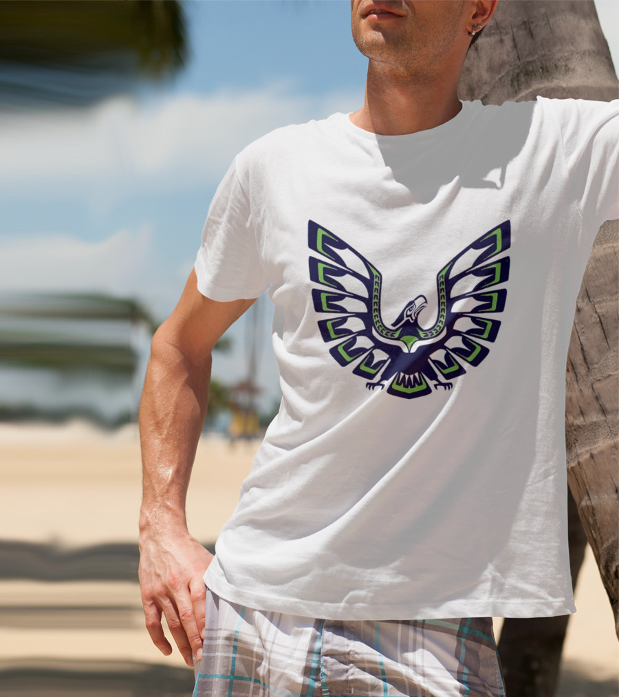 Seattle Seahawks Eagle Wings Tribal T-Shirt