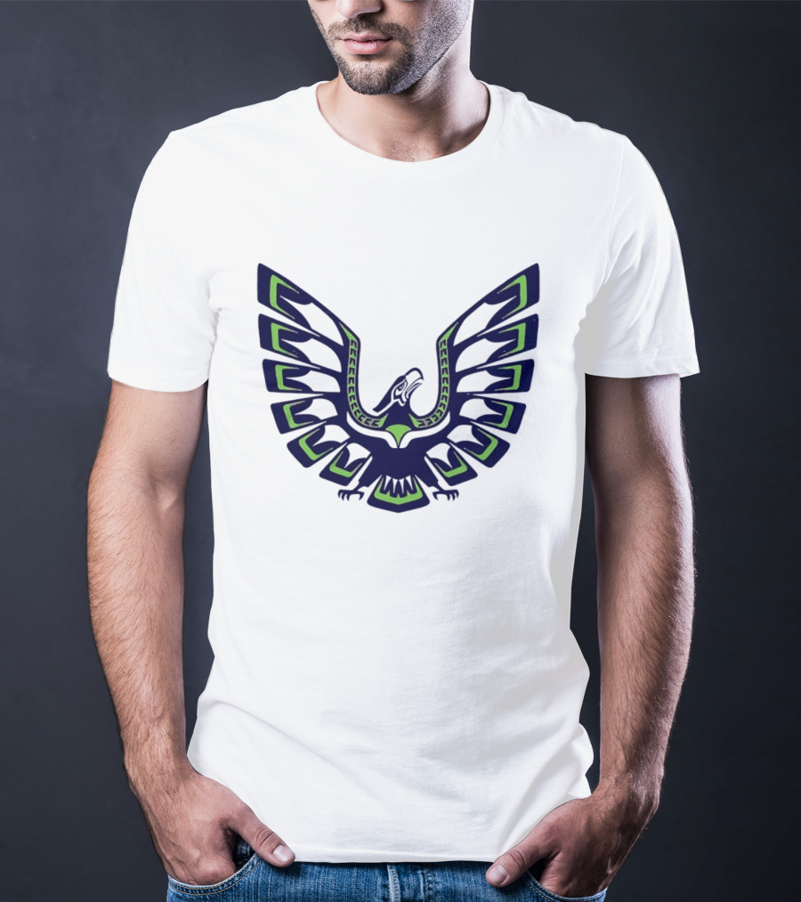 Seattle Seahawks Eagle Wings Tribal T-Shirt