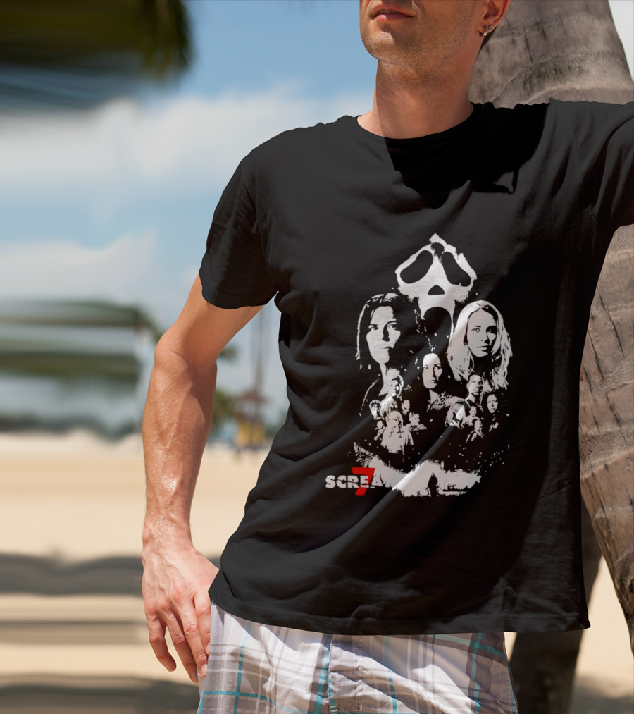 Scream 7 Cinemark Ghostface Mask Faces T-Shirt