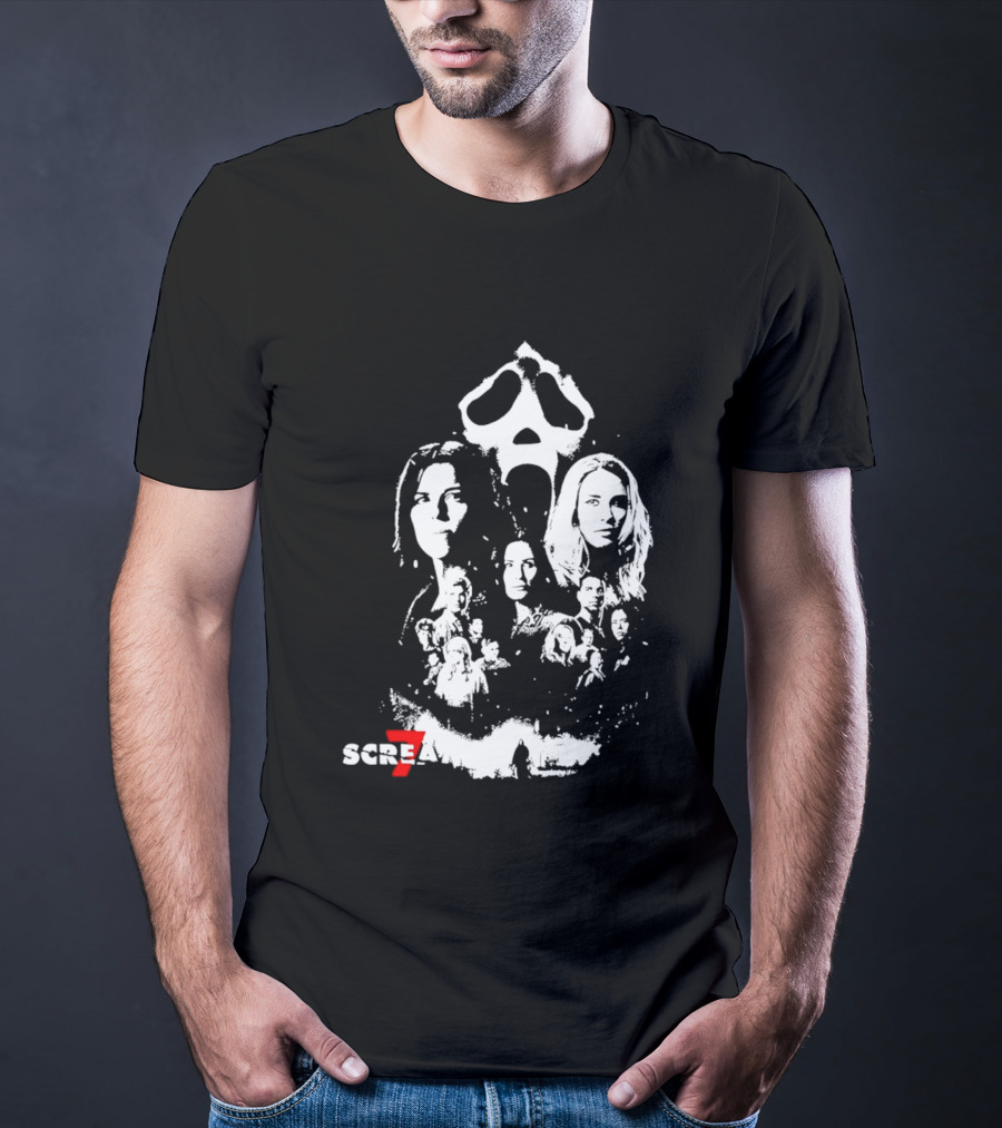 Scream 7 Cinemark Ghostface Mask Faces T-Shirt