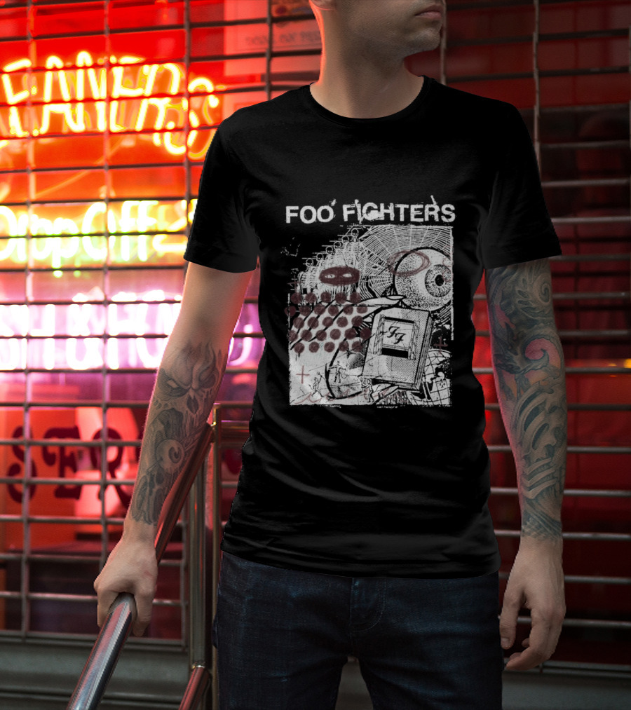 Foo Fighters Your Favorite Toy Album Abstract Pink Geometric T-Shirt