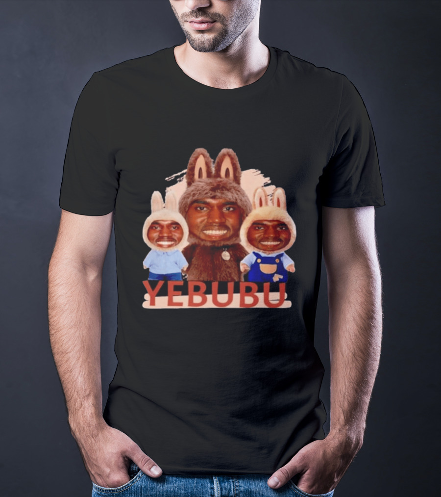Yebubu Kanye West X Labubu Bunny Costume Trio T-Shirt