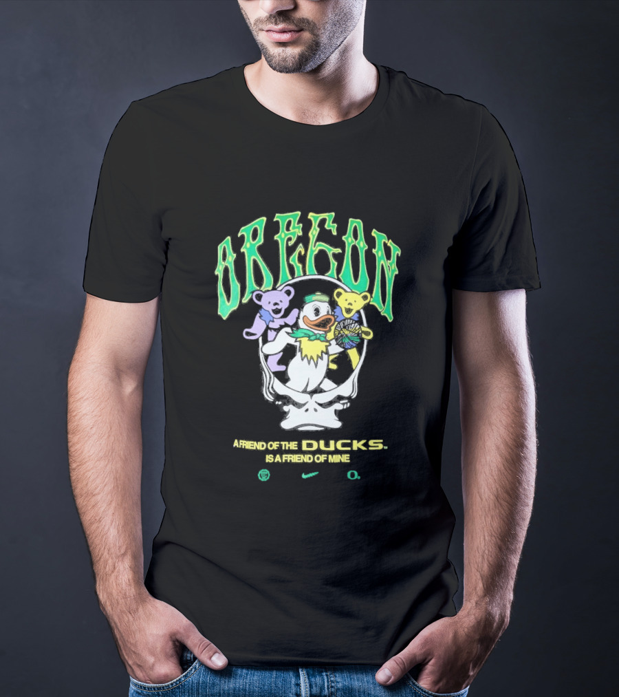 Oregon Ducks Grateful Dead Bears Collaboration Nike T-Shirt