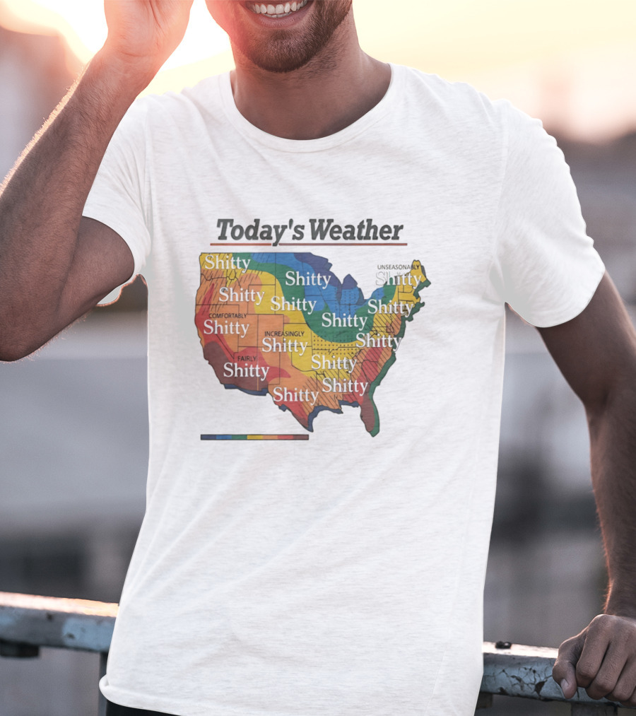 Today's Weather Shitty Map Alexander Skarsgard T-Shirt