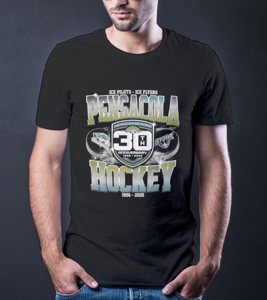 Pensacola Ice Pilots Ice Flyers 30th Anniversary 1996 2026 Hockey T-Shirt