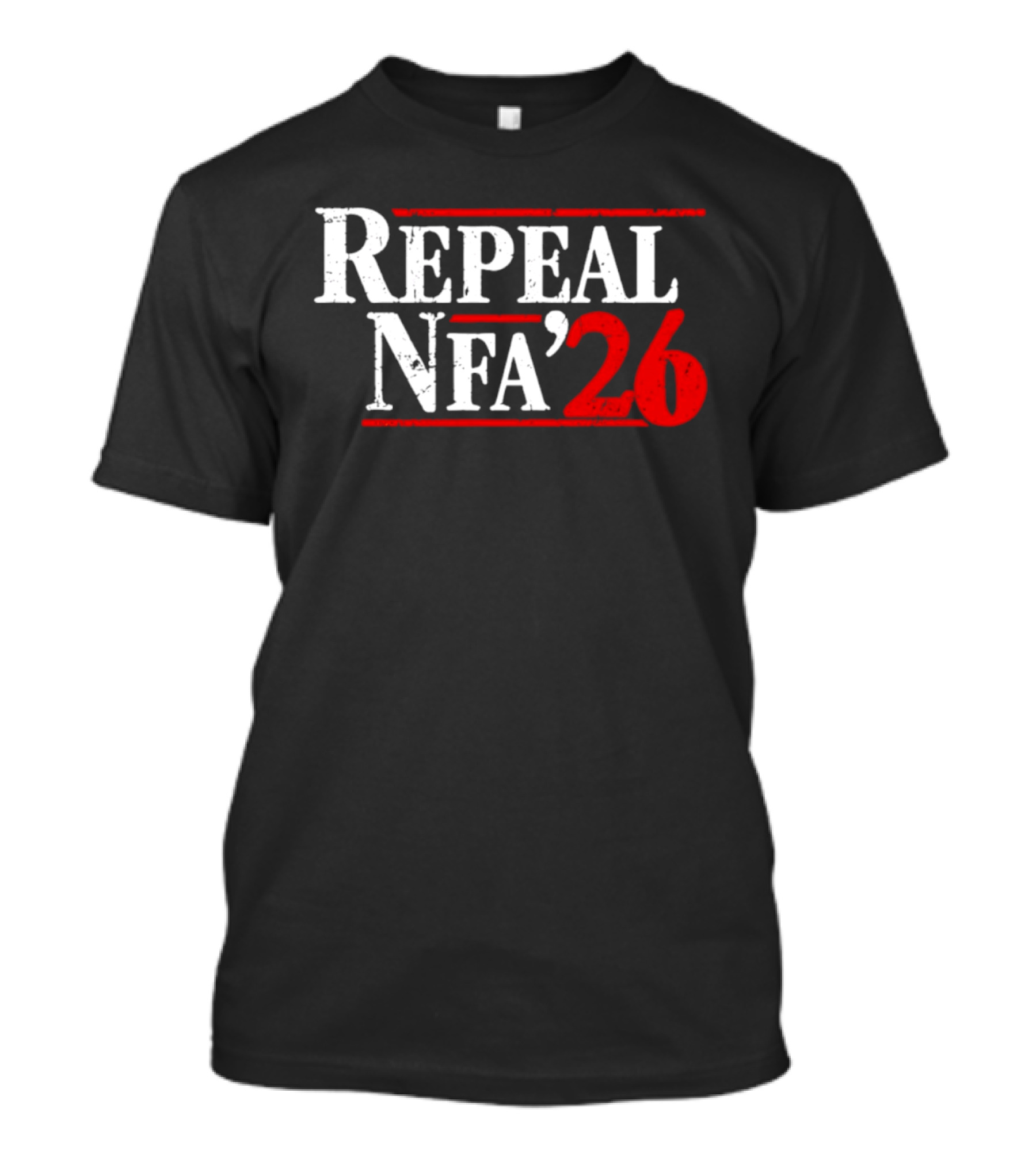 Repeal NFA 2026 Bold Red And White T-Shirt