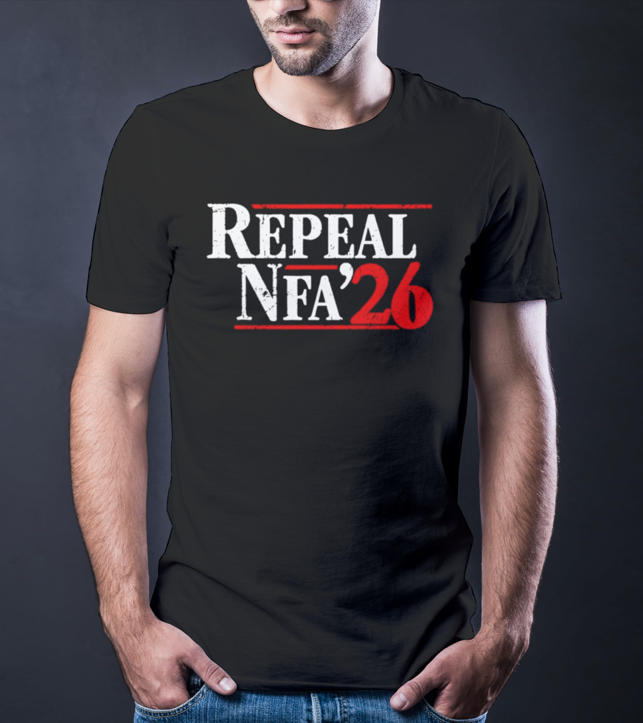 Repeal NFA 2026 Bold Red And White T-Shirt