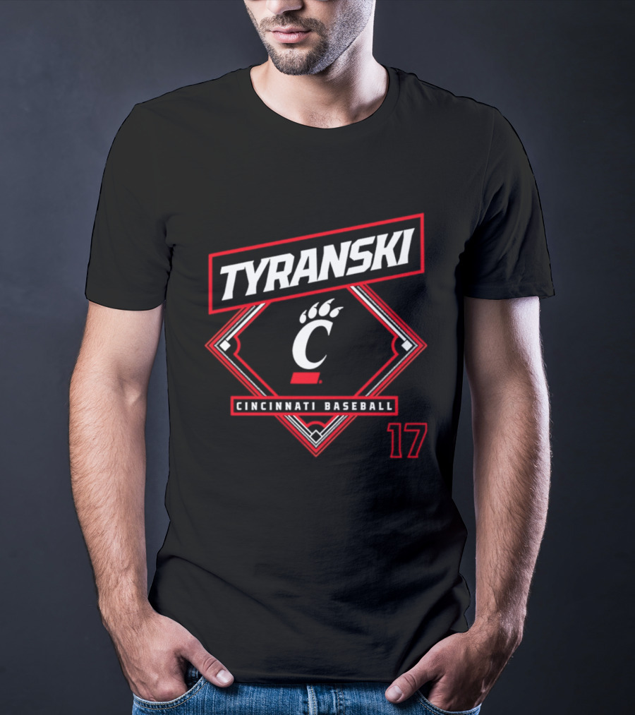 Tyranski Cincinnati Bearcats Baseball 17 T-Shirt