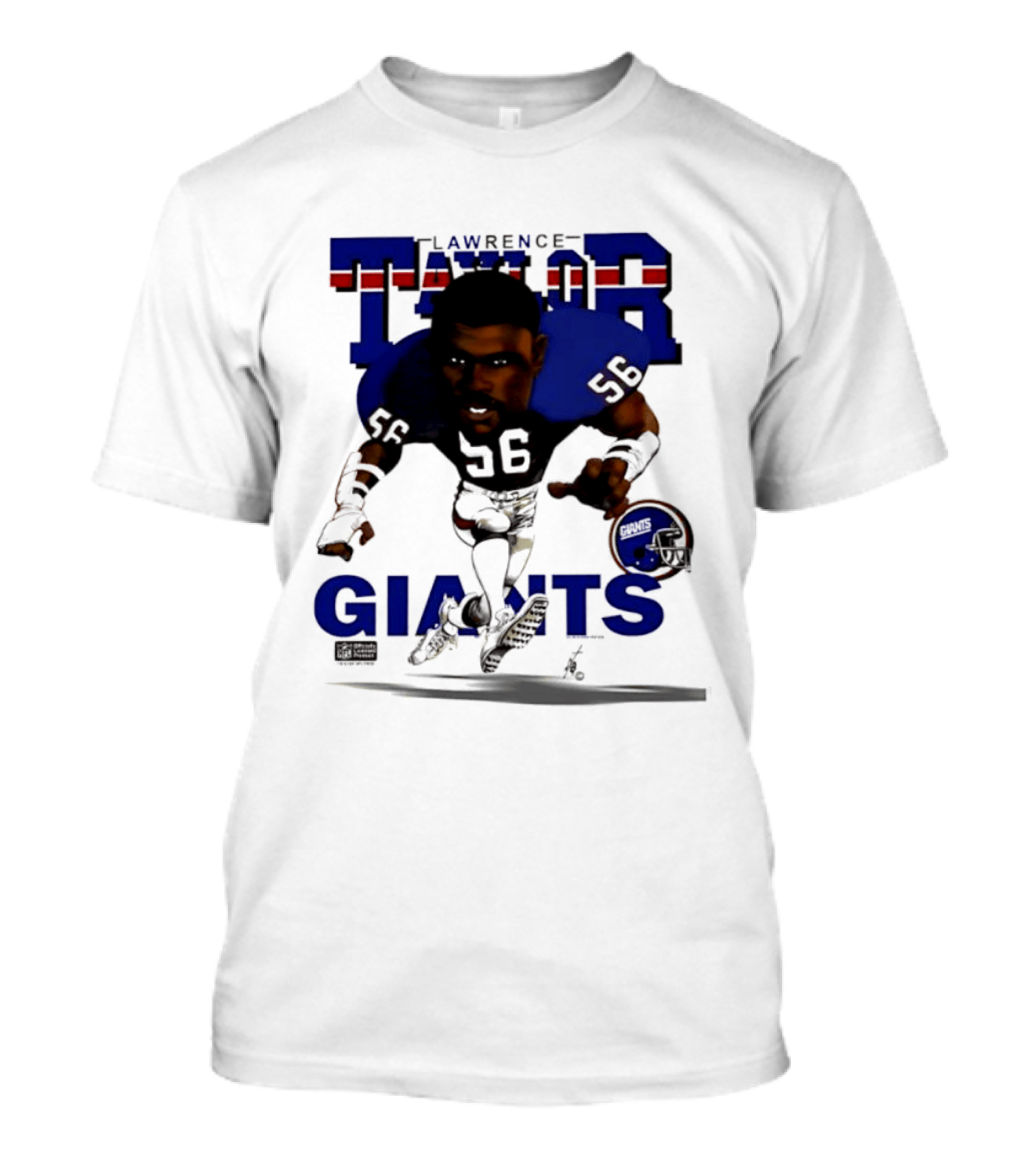 Lawrence Taylor Giants 56 New York 1987 Caricature T-Shirt