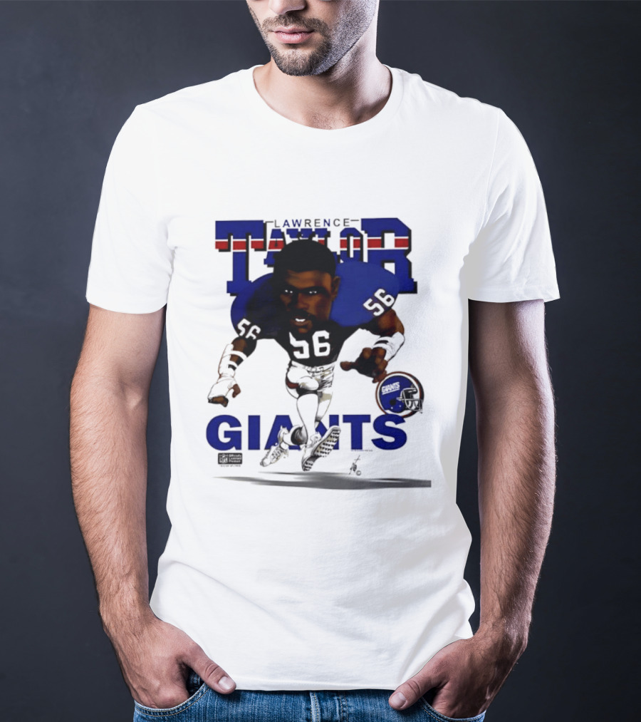 Lawrence Taylor Giants 56 New York 1987 Caricature T-Shirt
