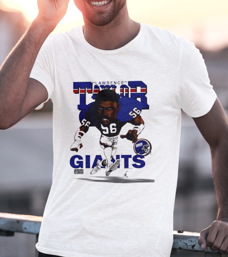 Lawrence Taylor Giants 56 New York 1987 Caricature T-Shirt