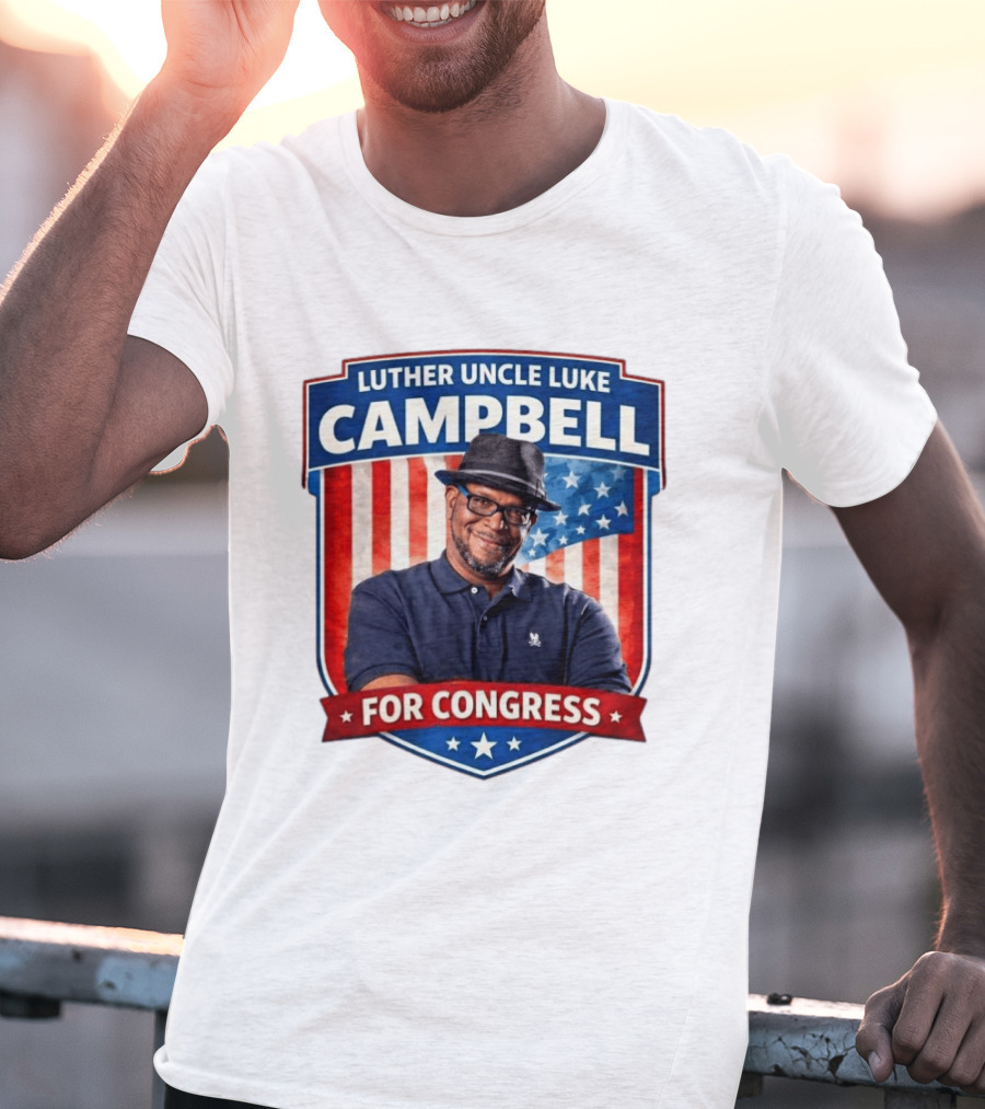 Luther Uncle Luke Campbell For Congress American Flag Leadership T-Shirt