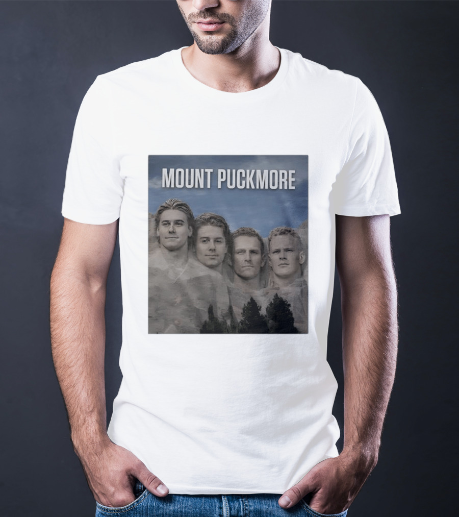 Mount Puckmore Hockey Stars Carved Into Stone Mountain T-Shirt