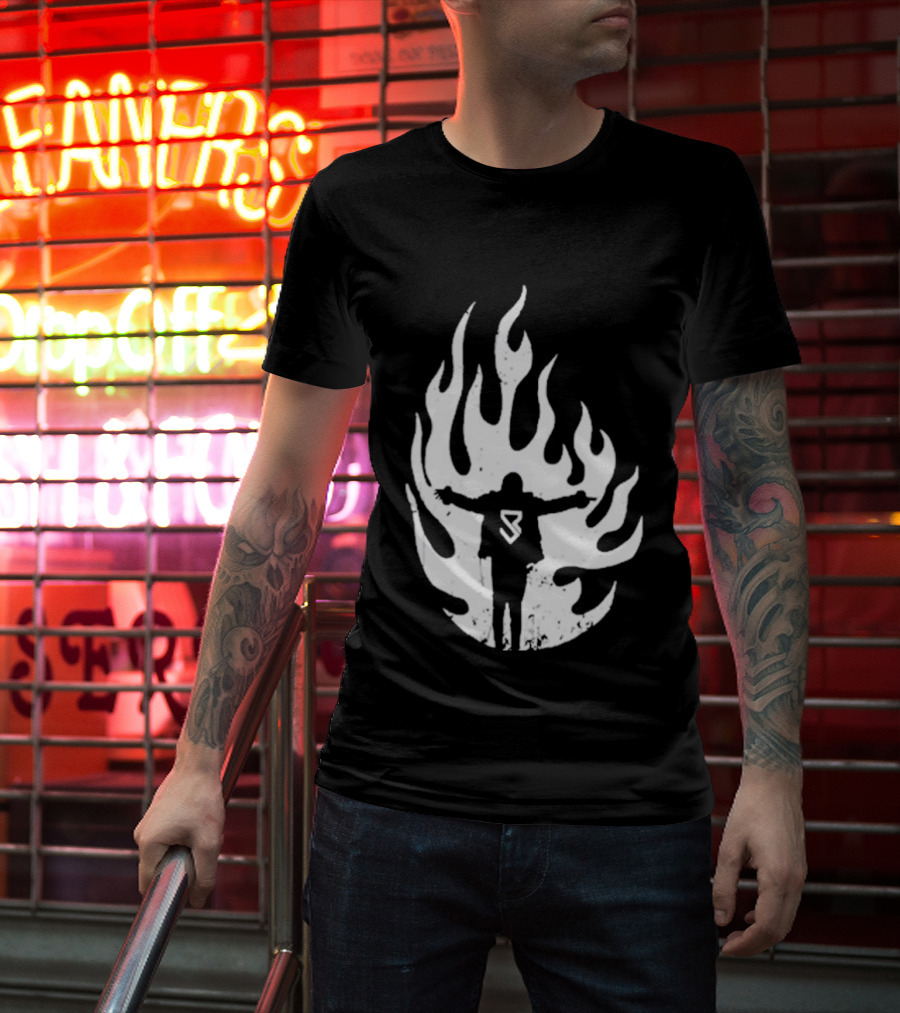 Seth Rollins SR Logo Flames WWE Fire T-Shirt