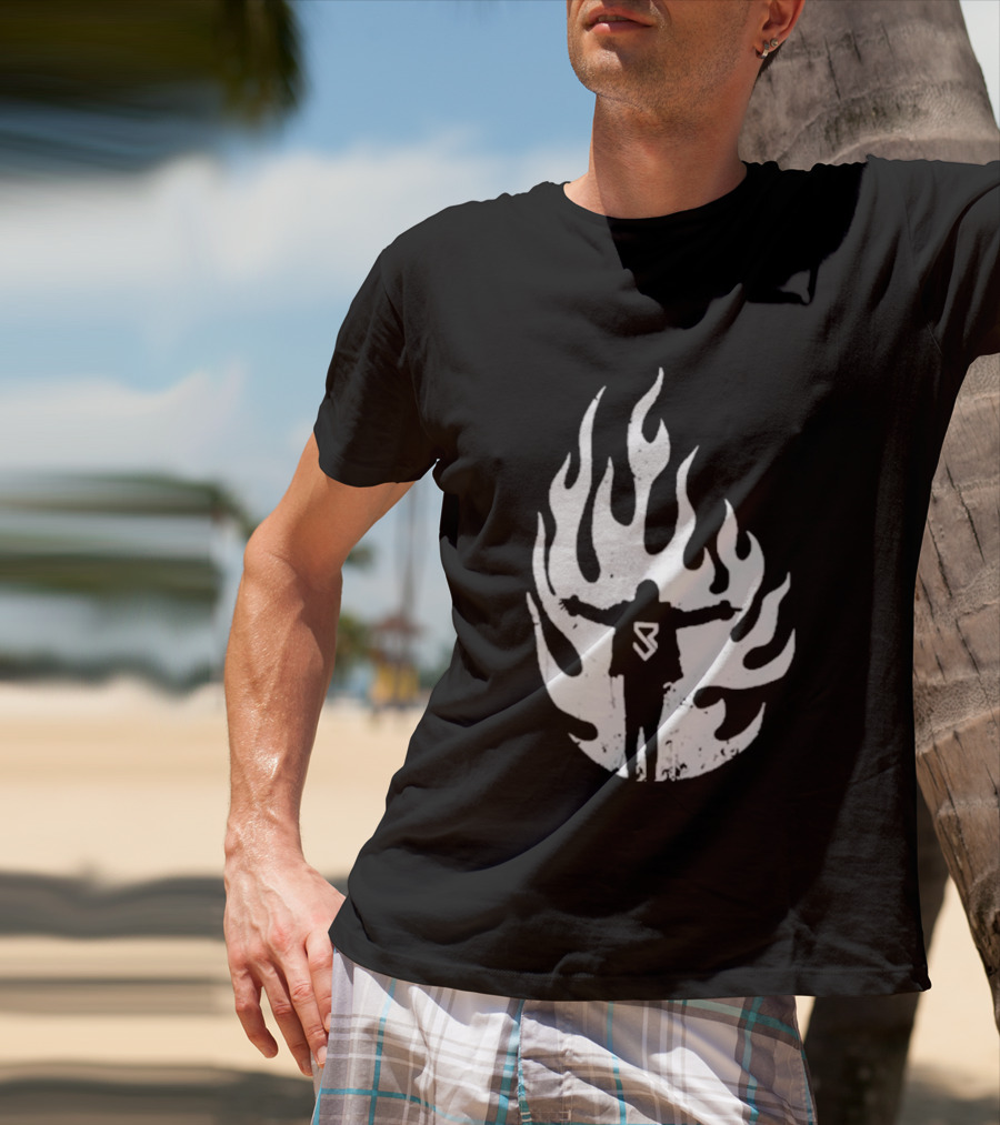 Seth Rollins SR Logo Flames WWE Fire T-Shirt
