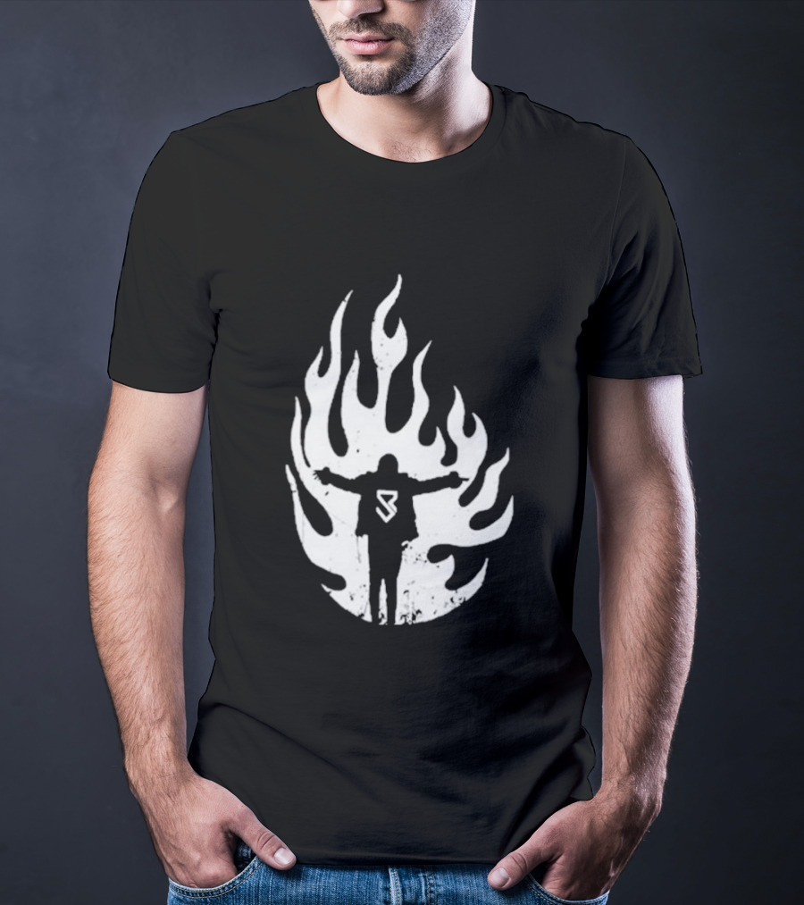 Seth Rollins SR Logo Flames WWE Fire T-Shirt