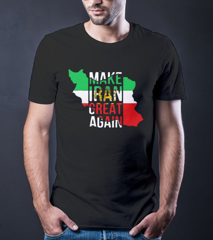 Make Iran Great Again Flag Map T-Shirt