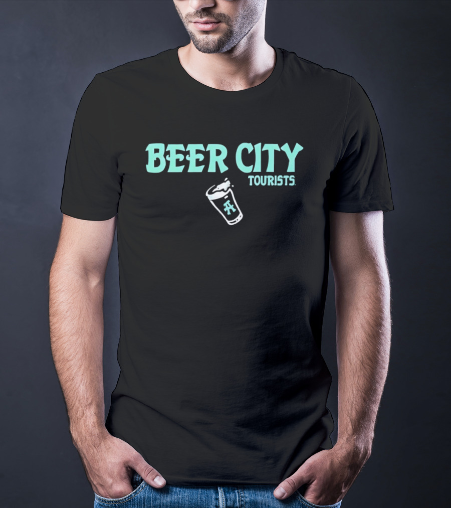 Beer City Tourists Pint Glass Fun Adventure T-Shirt