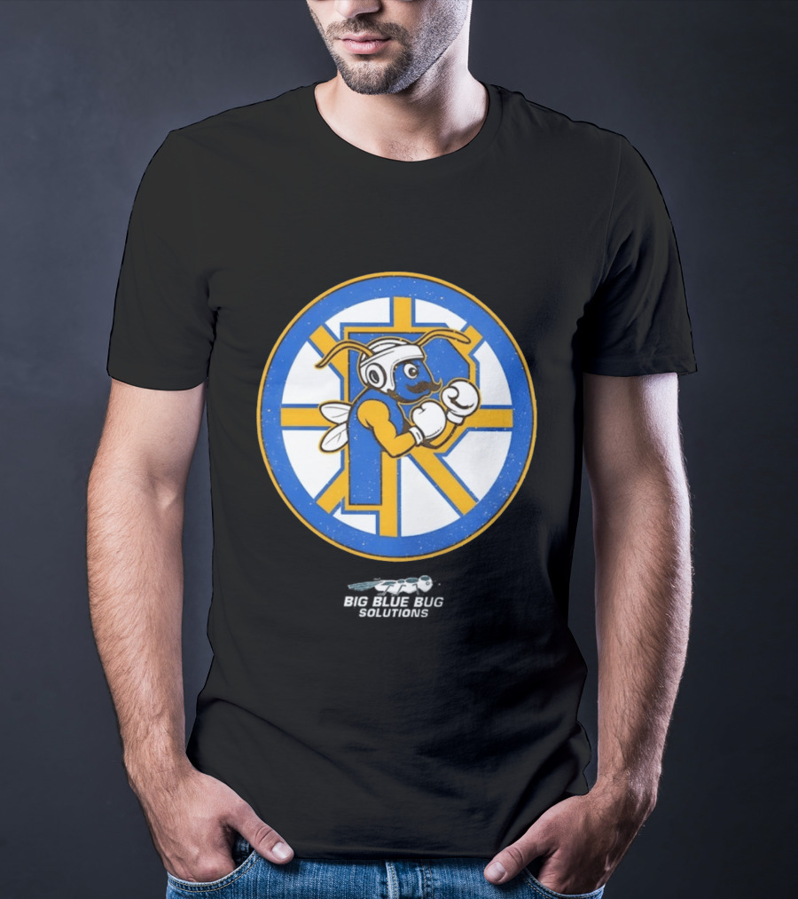 Providence Bruins Hockey Big Blue Bug Solutions Boxing Ant T-Shirt
