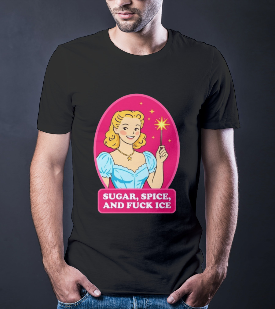 Sugar Spice And Fuck Ice Retro Cartoon Magic Wand T-Shirt