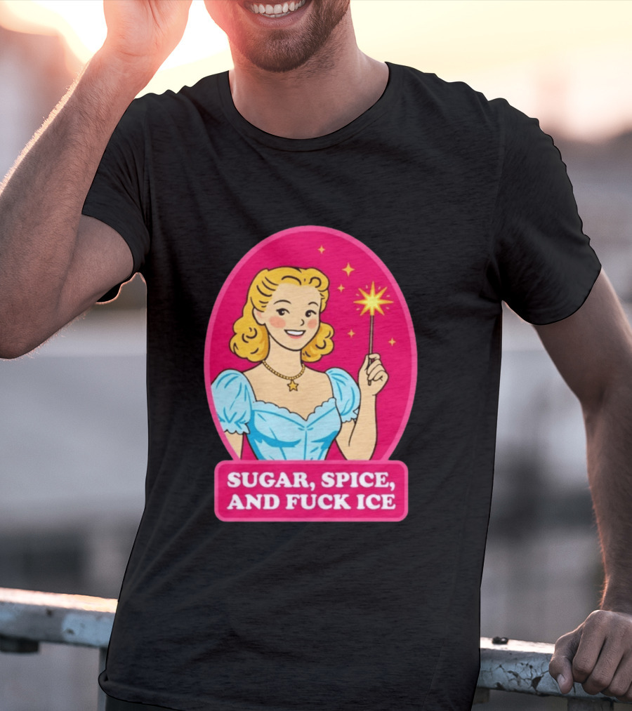 Sugar Spice And Fuck Ice Retro Cartoon Magic Wand T-Shirt