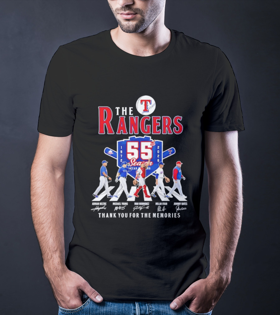 Texas Rangers 55th Season 1972 2026 Thank You For The Memories T-Shirt