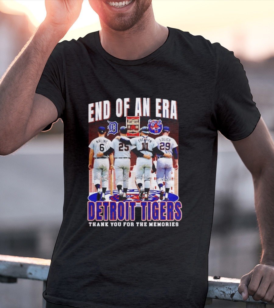 End Of An Era Kaline Cash Freehan Lolich Detroit Tigers Thank You For The Memories T-Shirt
