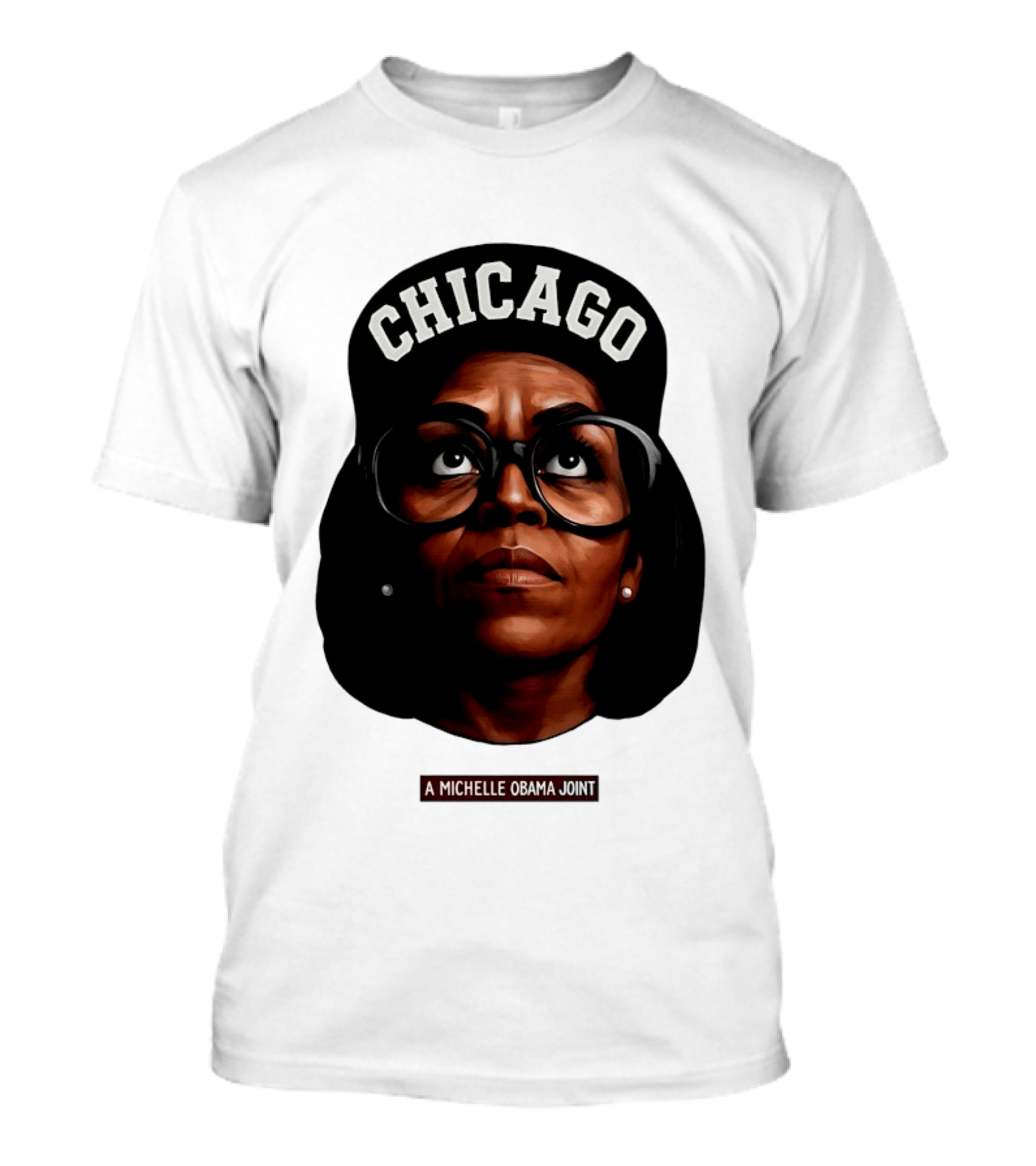 Chicago Michelle Obama Joint Big Face T-Shirt