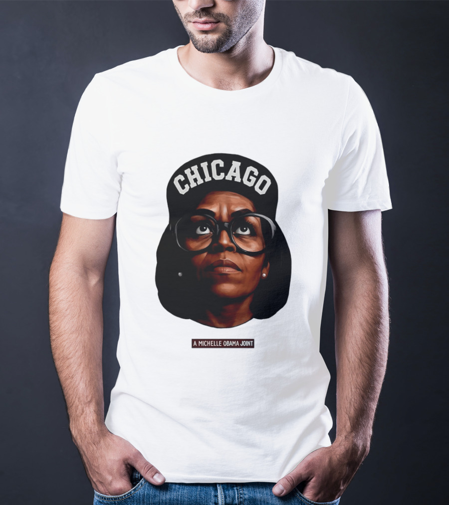 Chicago Michelle Obama Joint Big Face T-Shirt