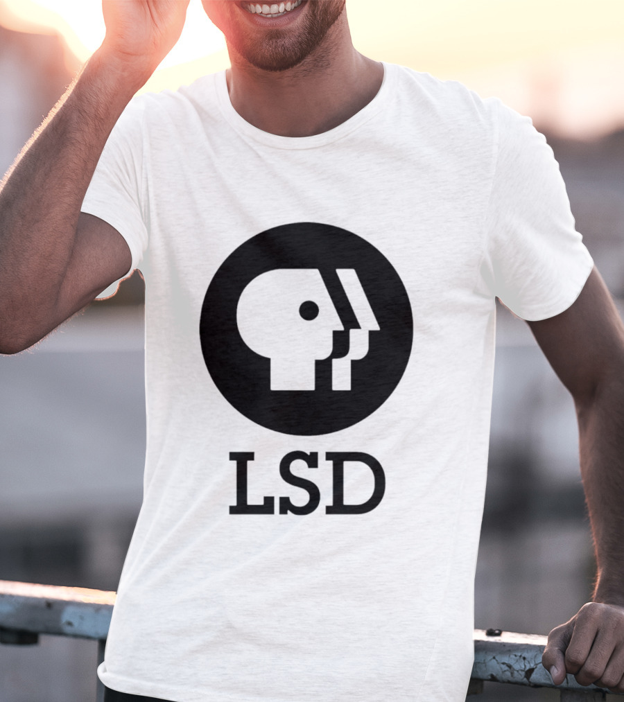 Dave Landau Wears LSD PBS T-Shirt