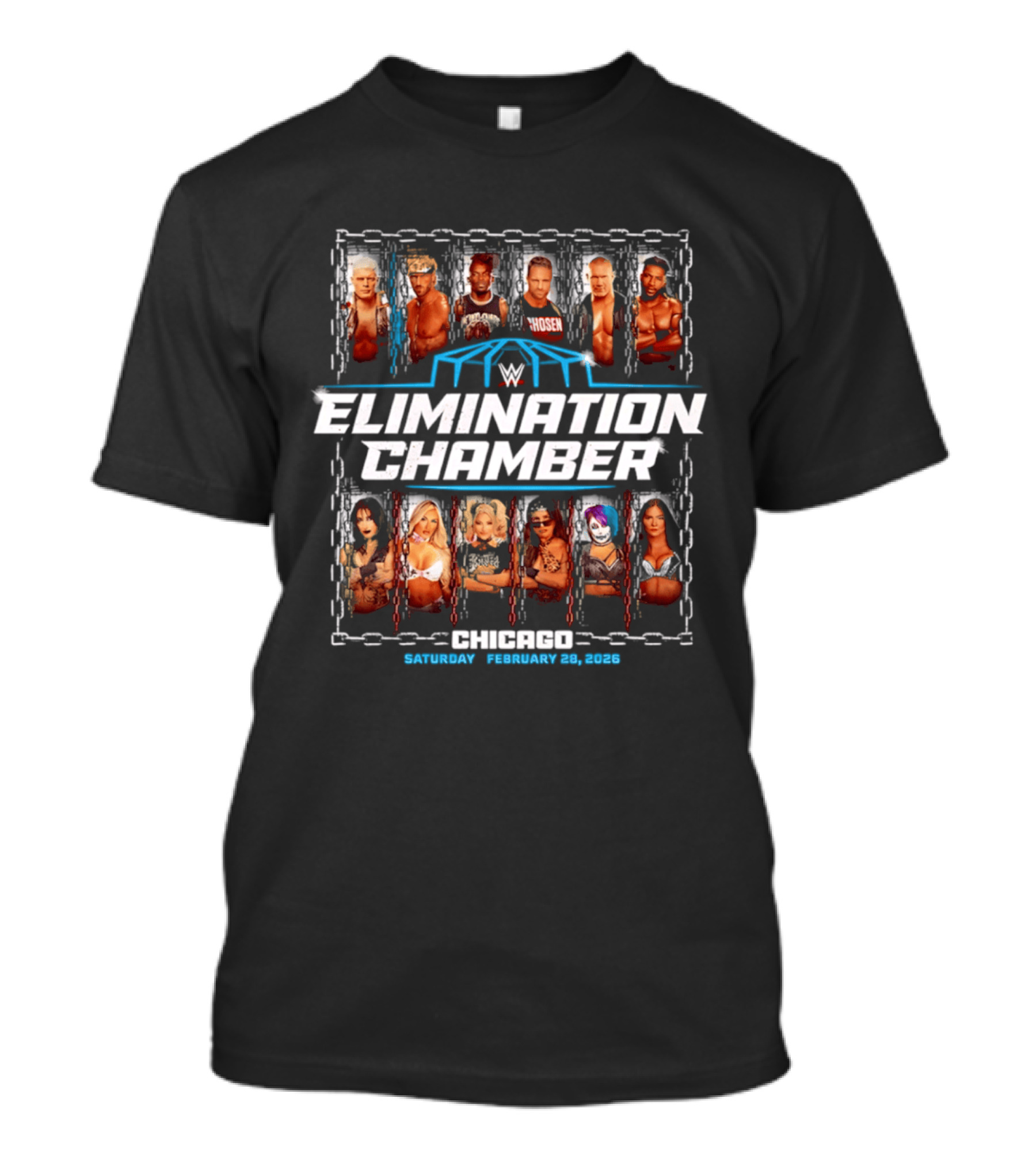 Elimination Chamber 2026 WWE Chicago Event February 26 Saturday T-Shirt