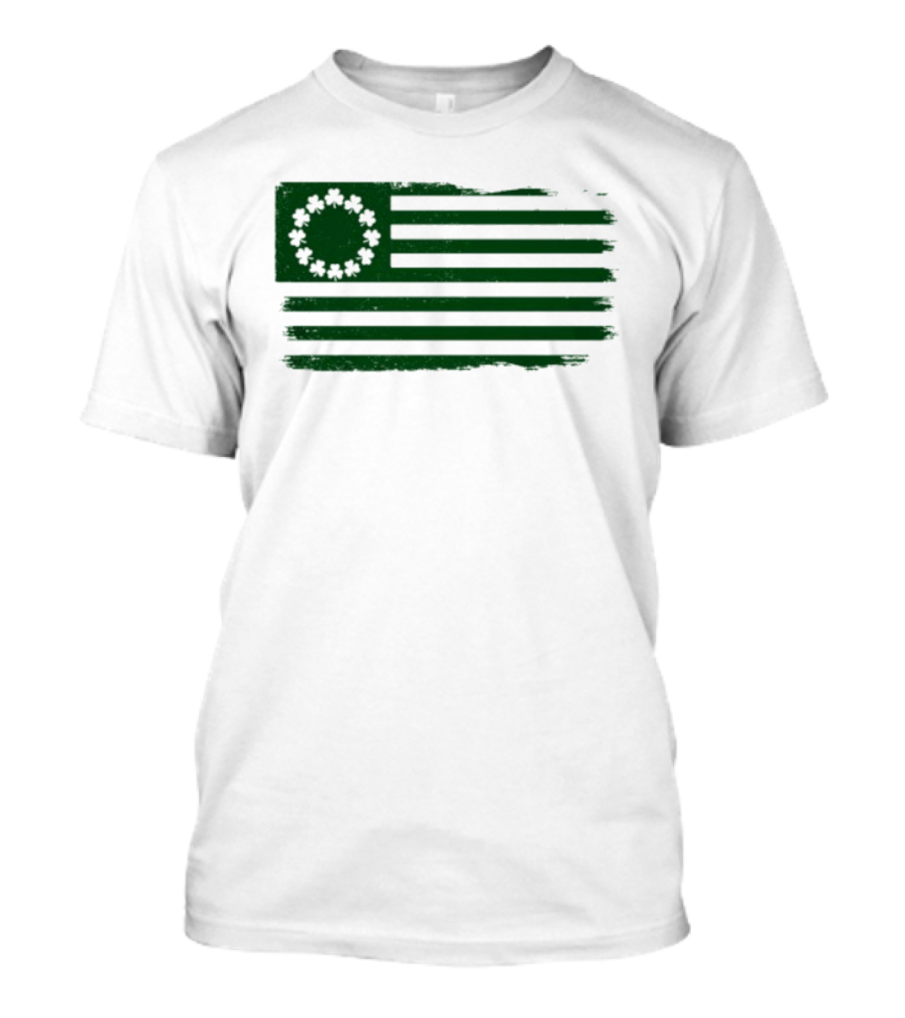 Betsy Ross Flag With Shamrock Circle Stars T-Shirt