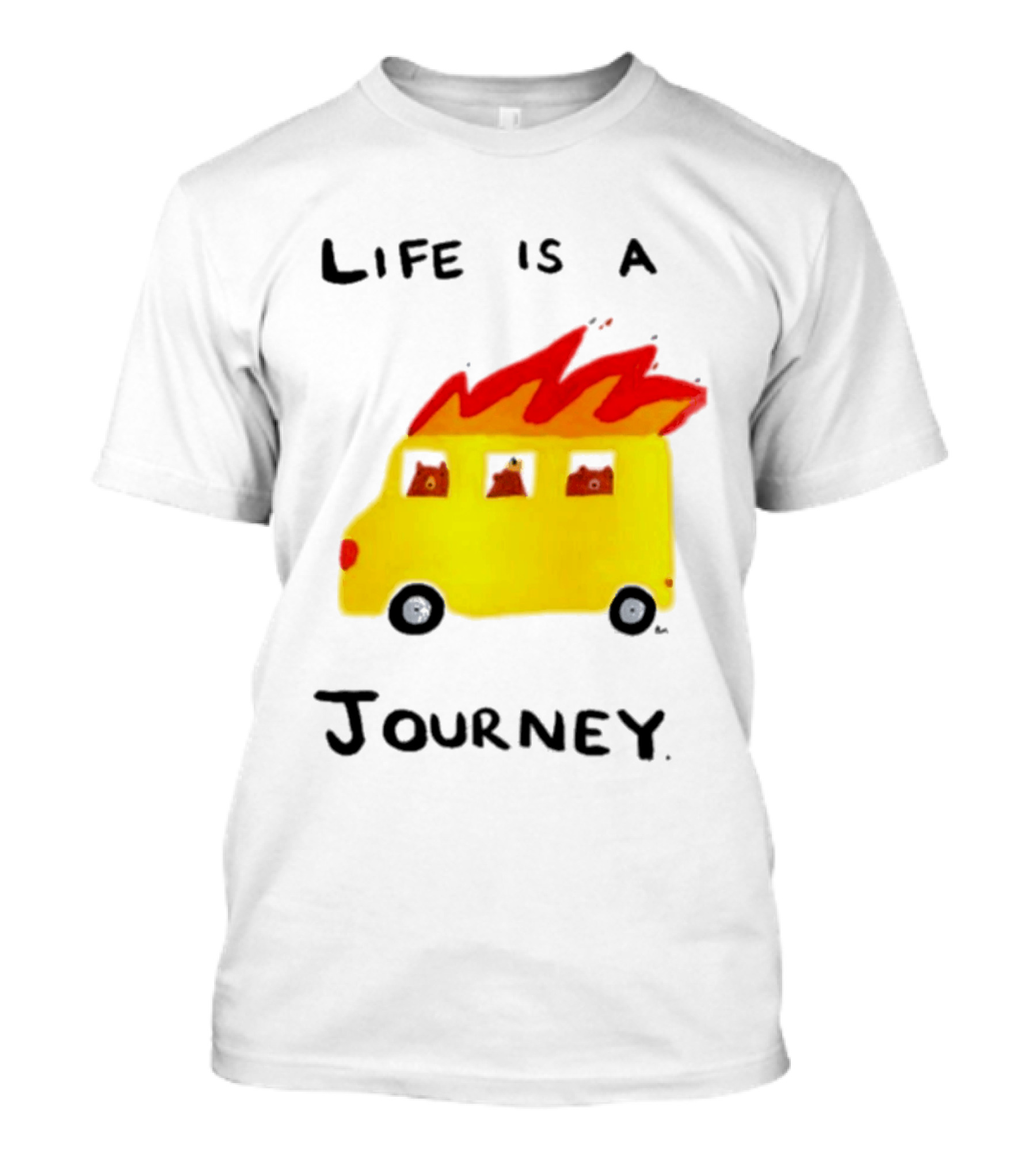 Billy Murphy Life Is A Journey Flaming Bus Adventure T-Shirt