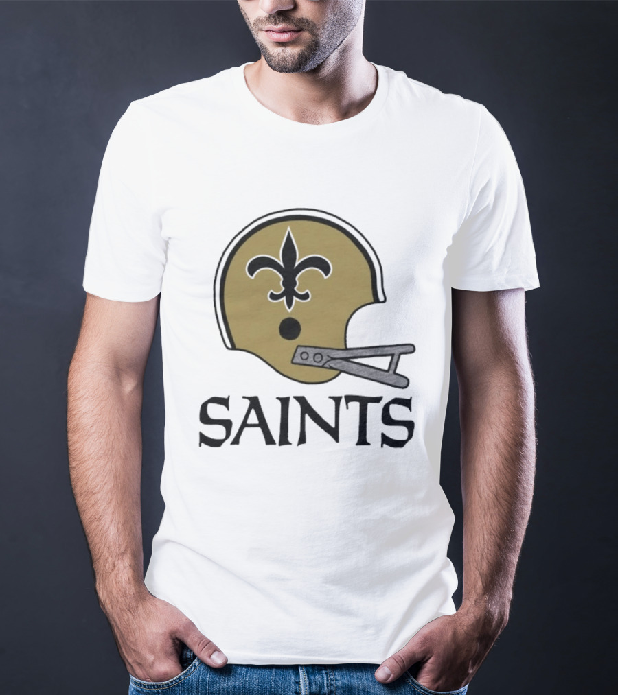 New Orleans Saints Vintage Helmet Fleur De Lis T-Shirt