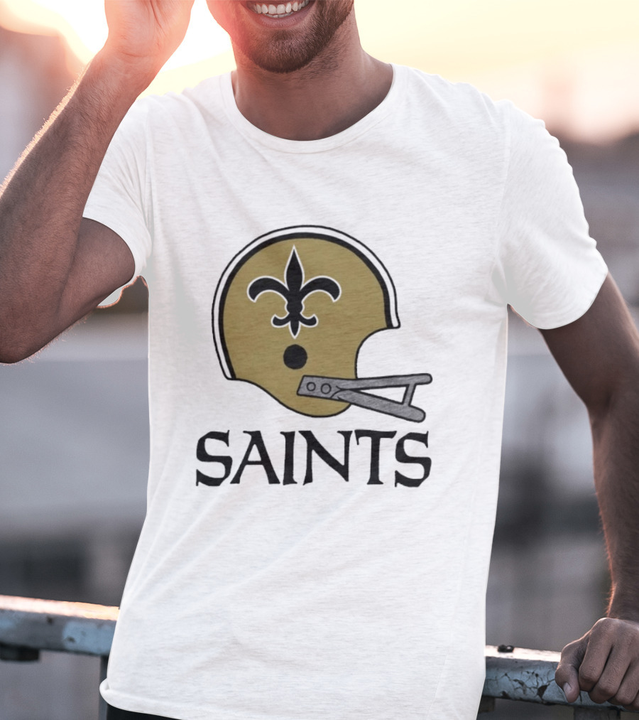 New Orleans Saints Vintage Helmet Fleur De Lis T-Shirt