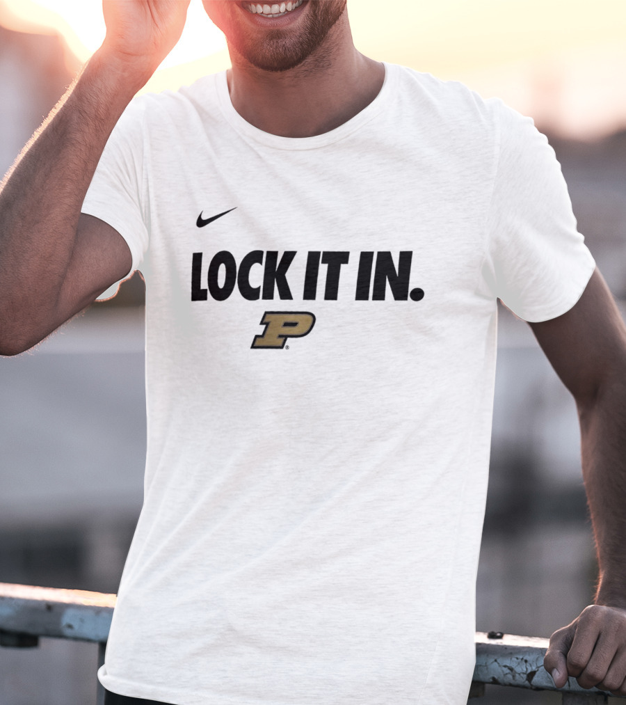 Nike Purdue Boilermakers Lock It In P Logo 2026 WCC T-Shirt