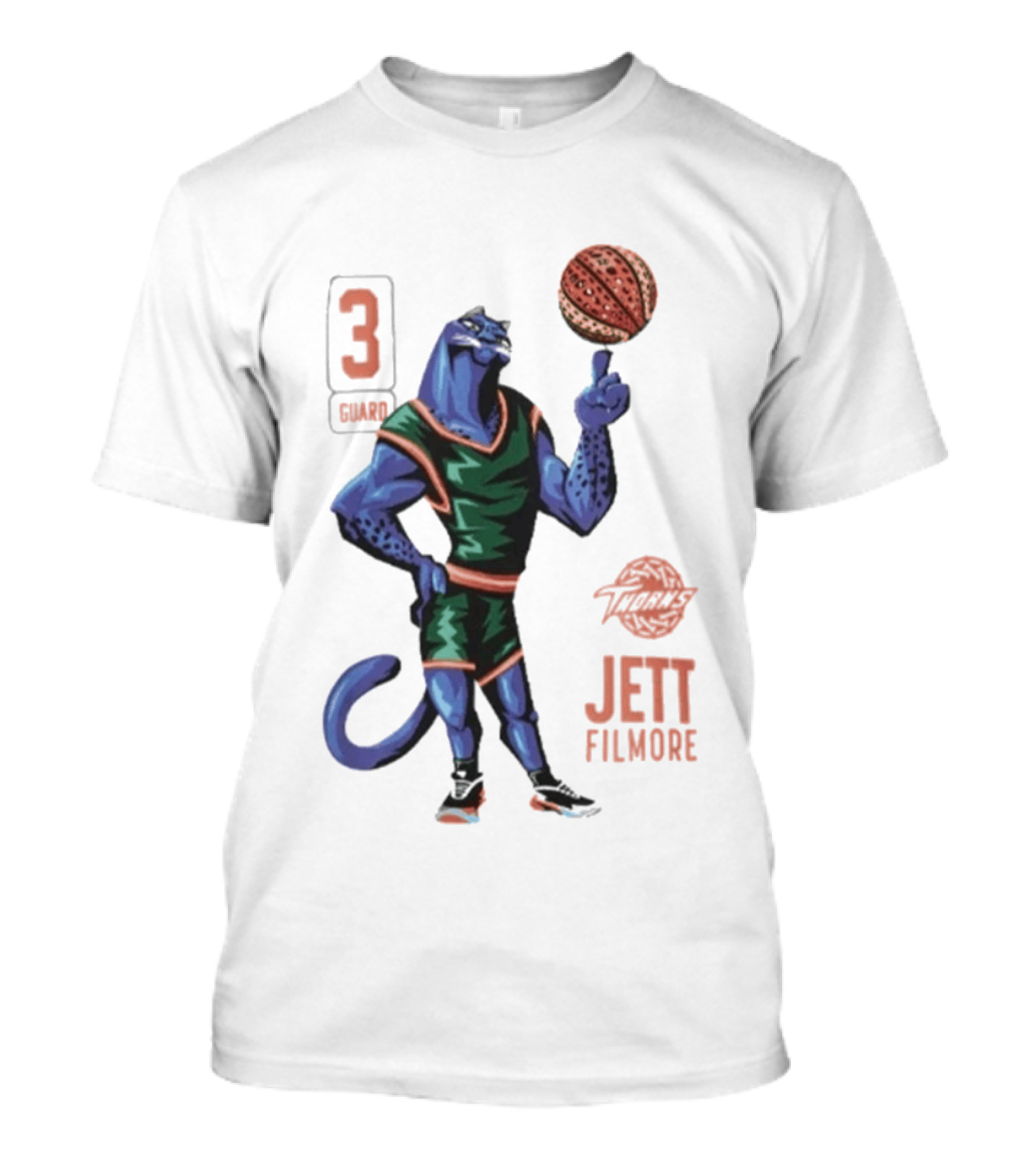 3 Champs Jett Filmore Thundercats Basketball Panther T-Shirt