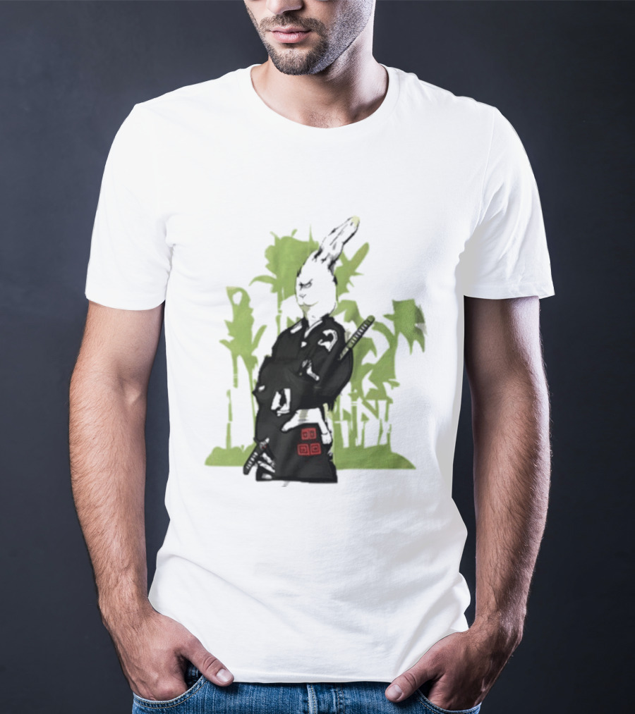Samurai Rabbit Jeremy Peep Show Bamboo Warrior T-Shirt