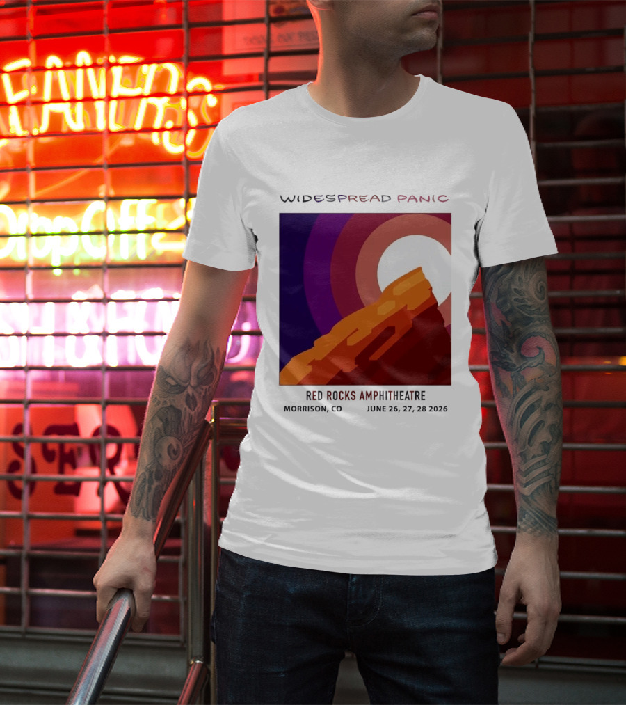 Widespread Panic Red Rocks Amphitheatre Morrison CO June 26 27 28 2026 T-Shirt