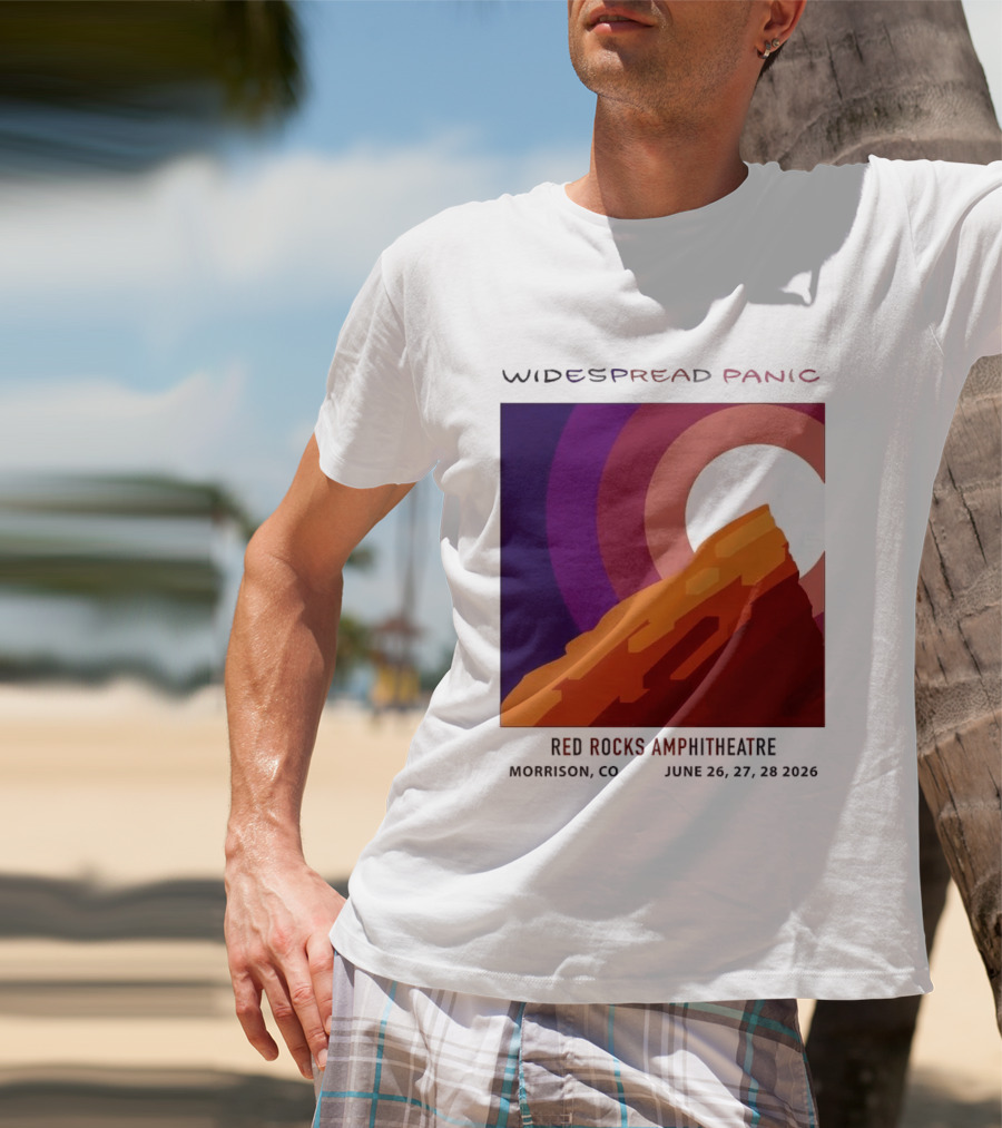 Widespread Panic Red Rocks Amphitheatre Morrison CO June 26 27 28 2026 T-Shirt