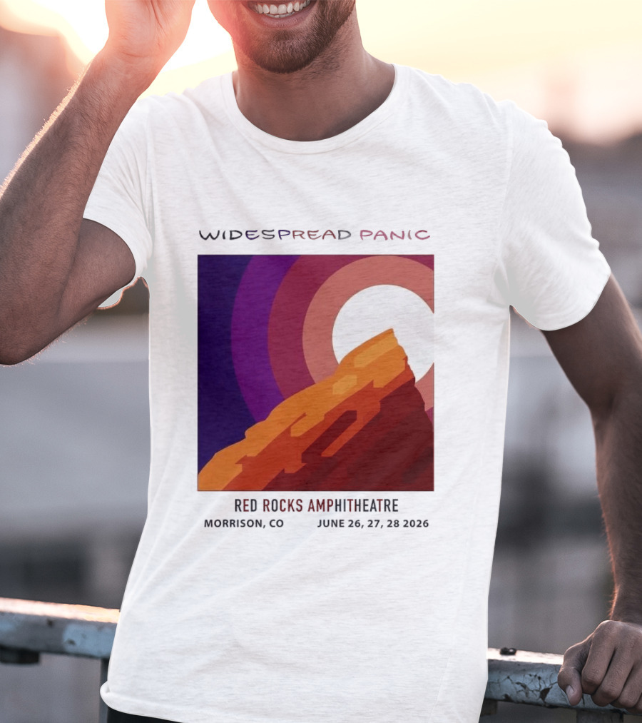 Widespread Panic Red Rocks Amphitheatre Morrison CO June 26 27 28 2026 T-Shirt