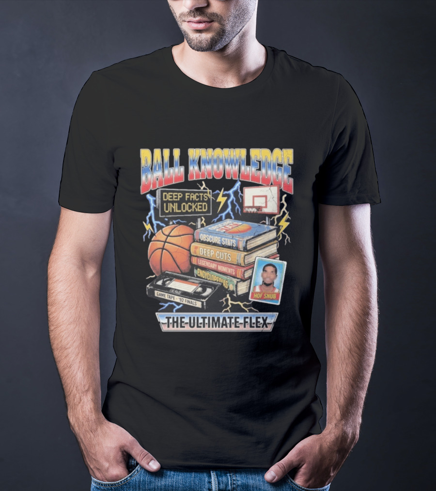 Ball Knowledge Deep Facts Obscure Stats Legendary Moments Encyclopedia Ultimate Flex T-Shirt