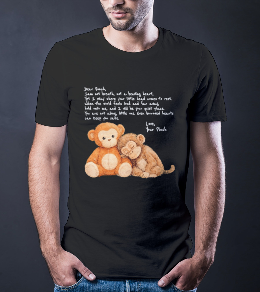 Dear Punch Heartfelt Monkey Companions Poem And Plush Toy T-Shirt