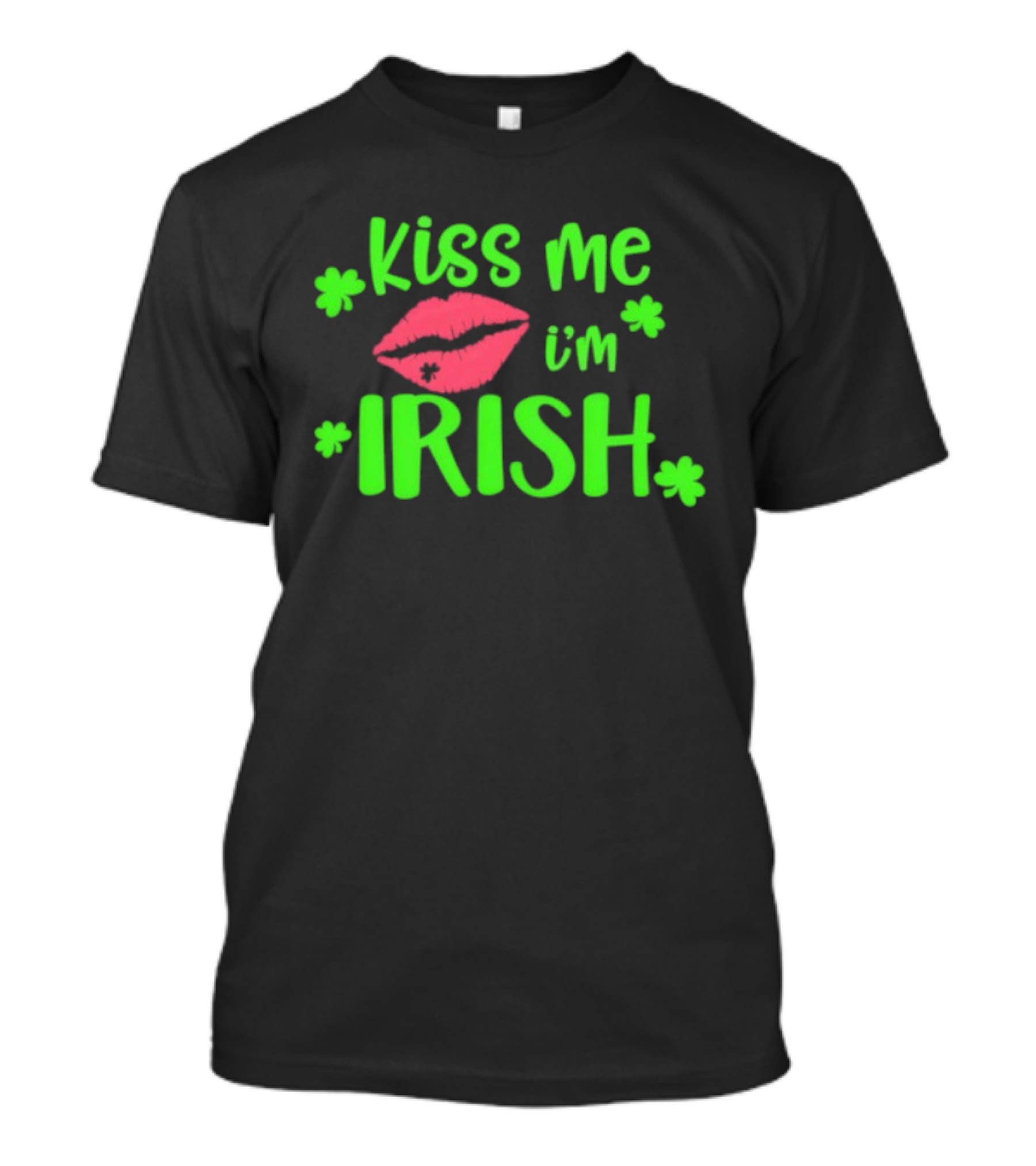 Kiss Me I'm Irish Shamrock Lips St Patrick's Day T-Shirt