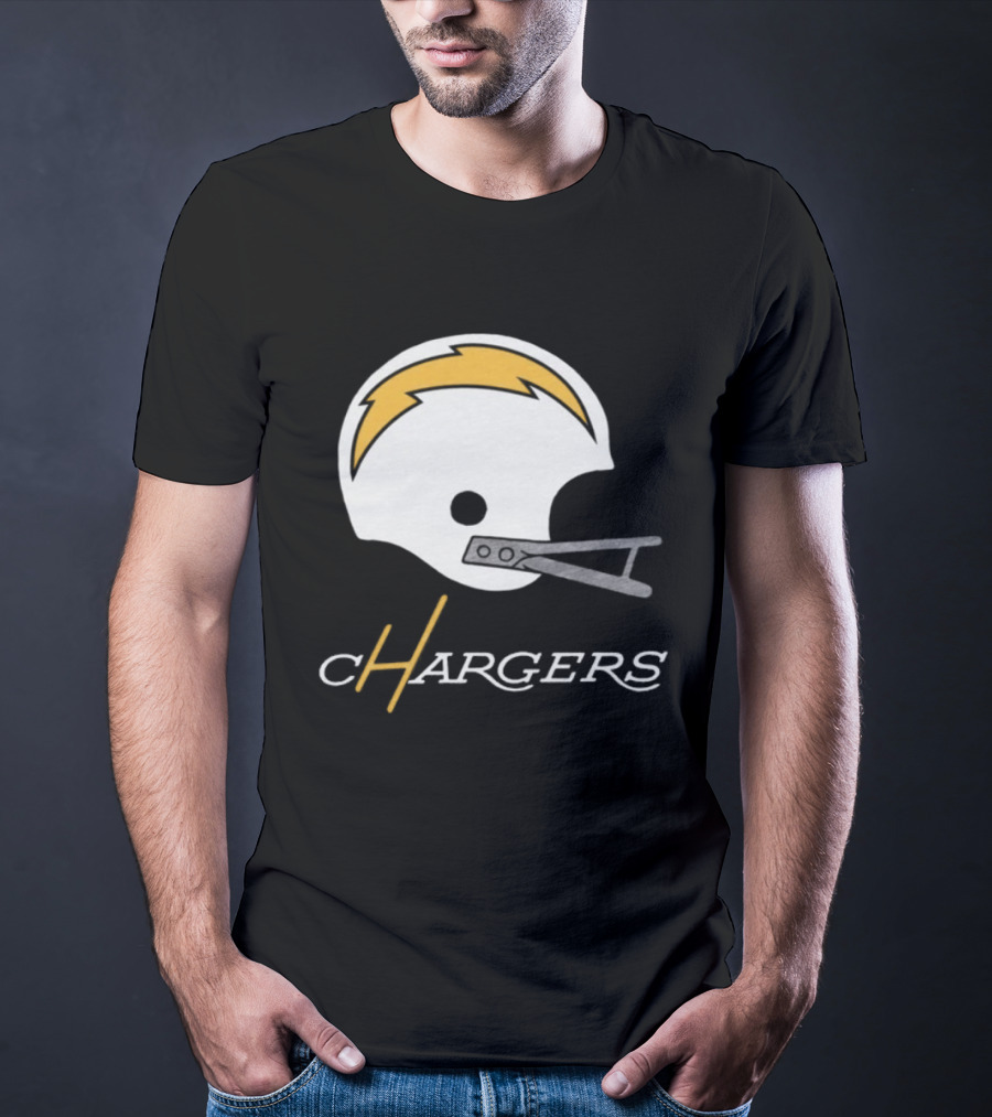 Los Angeles Chargers Big Helmet Football Team T-Shirt