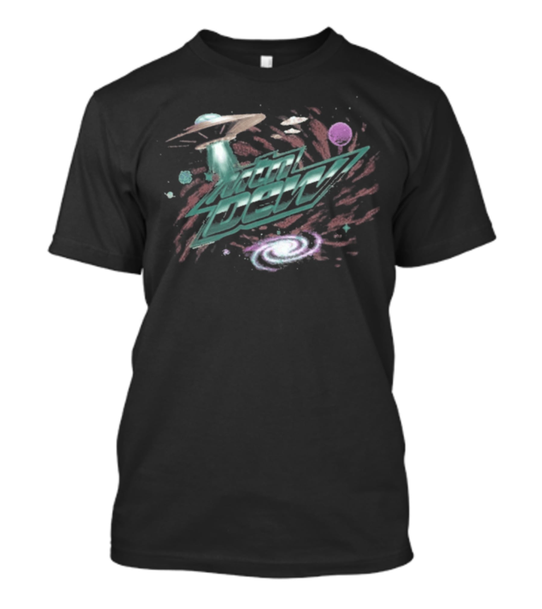 Mtn Dew Space Themed UFO Alien Galaxy Cosmic Adventure T-Shirt