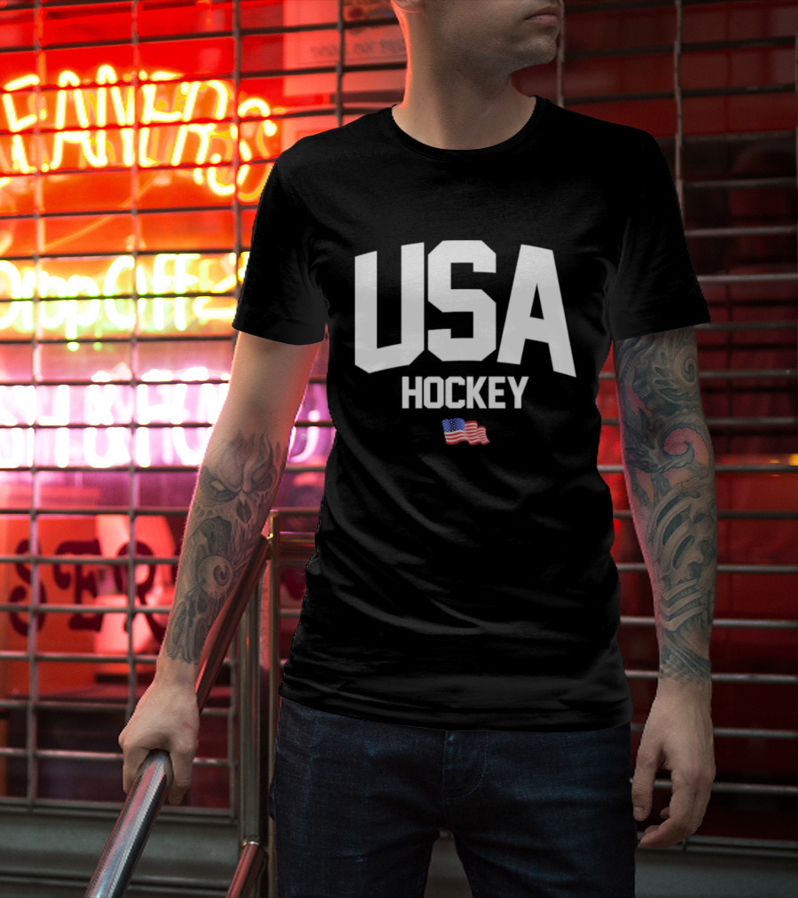 USA Hockey American Flag T-Shirt