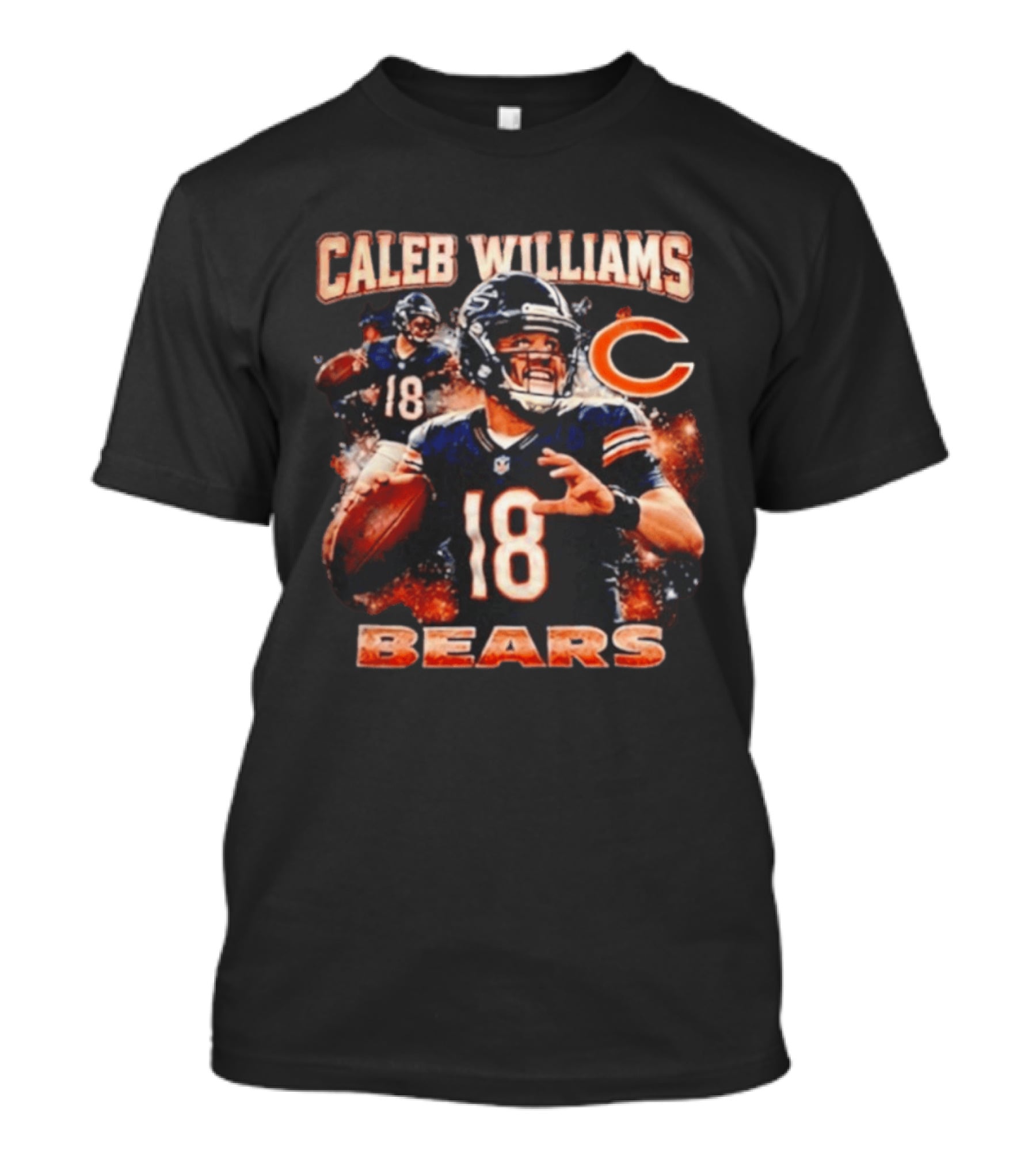 Caleb Williams #18 Chicago Bears Quarterback Football Fan Gear T-Shirt
